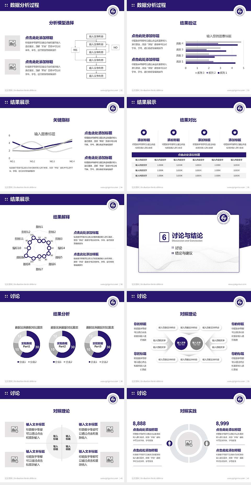 广州铁路职业技术学院论文答辩标准PPT模板4:3格式幻灯片预览图5