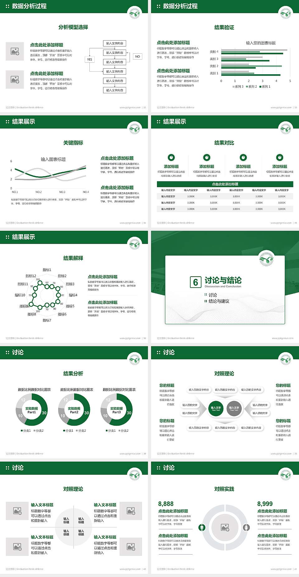 广东汕头幼儿师范高等专科学校论文答辩标准PPT模板4:3格式幻灯片预览图5