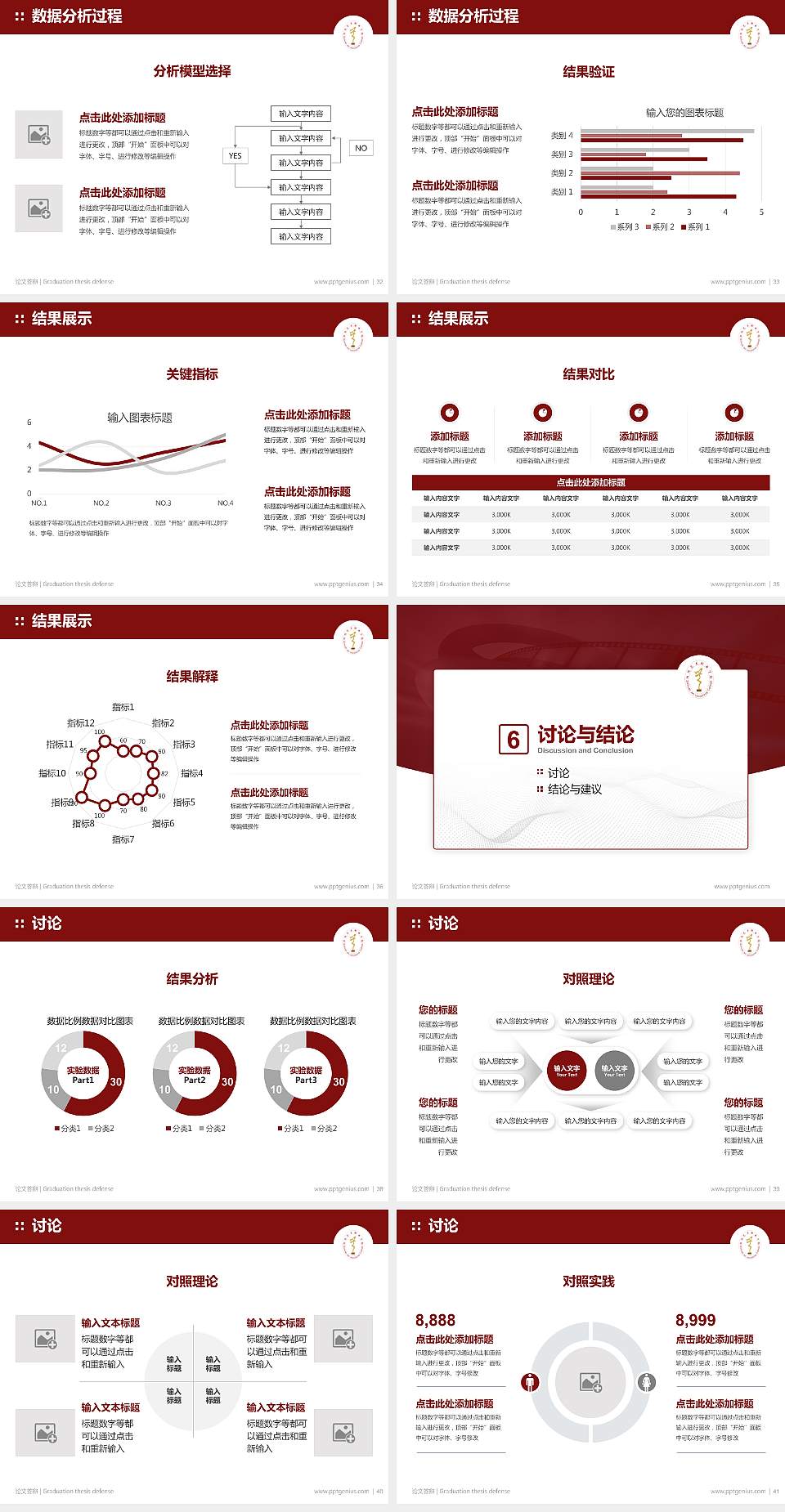 四川艺术职业学院论文答辩标准PPT模板4:3格式幻灯片预览图5