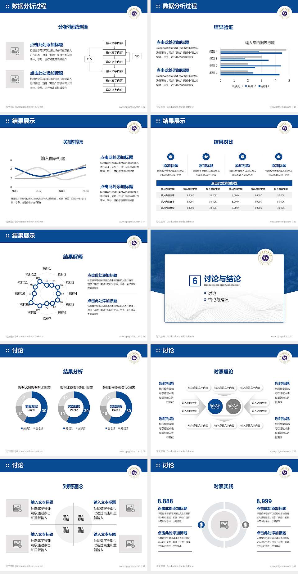 云南财经职业学院论文答辩标准PPT模板4:3格式幻灯片预览图5