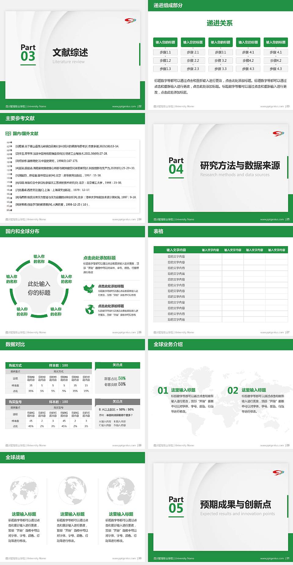 四川管理职业学院硕士研究生/本科生毕业论文答辩/开题报告通用PPT模板下载4:3格式幻灯片预览图4