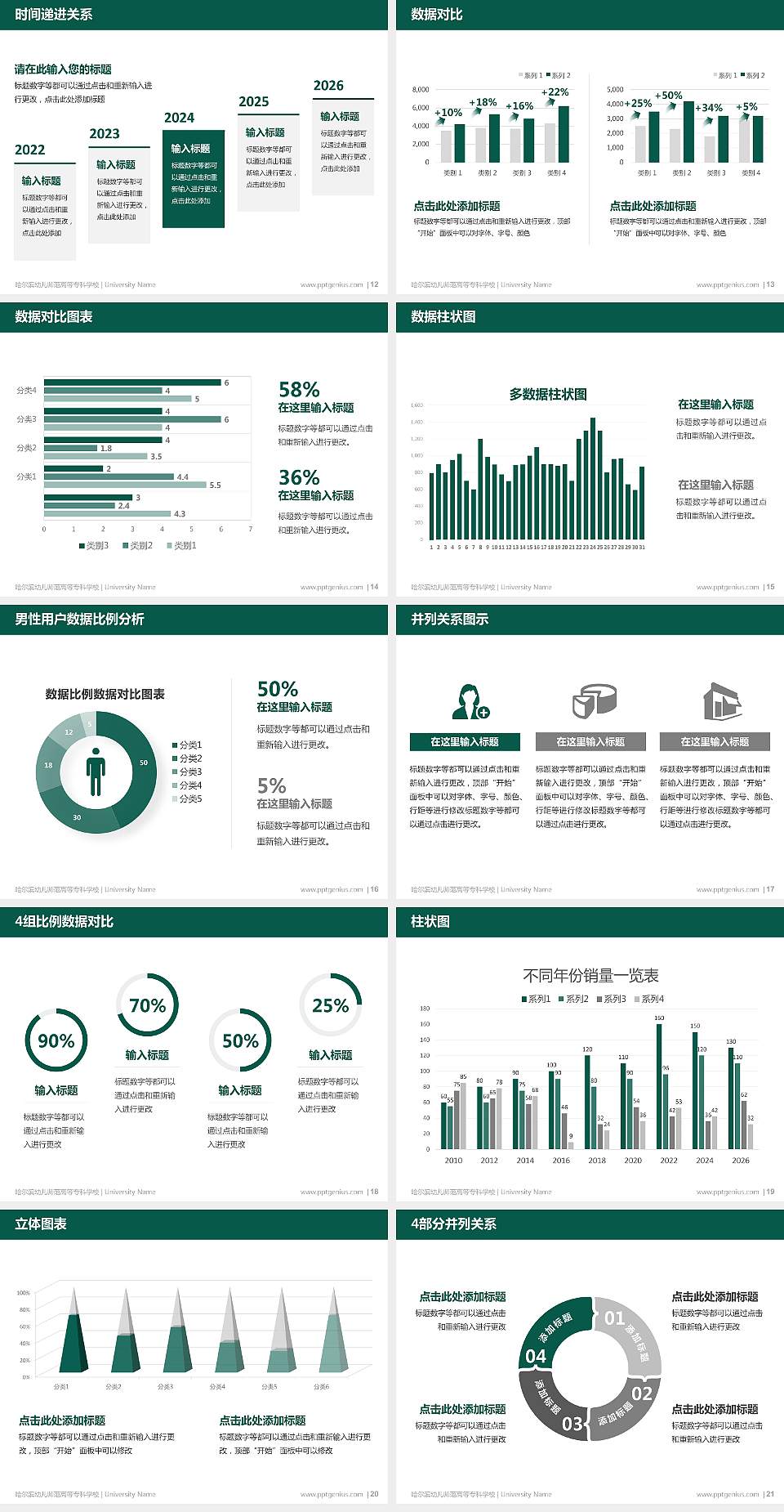哈尔滨幼儿师范高等专科学校硕士研究生/本科生毕业论文答辩/开题报告通用PPT模板下载4:3格式幻灯片预览图3