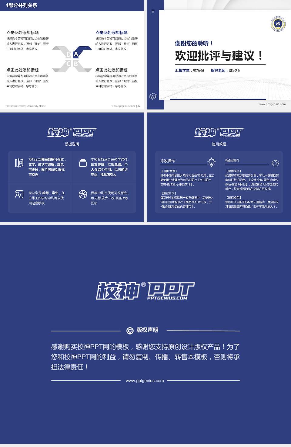 贵州警官职业学院硕士研究生/本科生毕业论文答辩/开题报告通用PPT模板下载4:3格式幻灯片预览图5