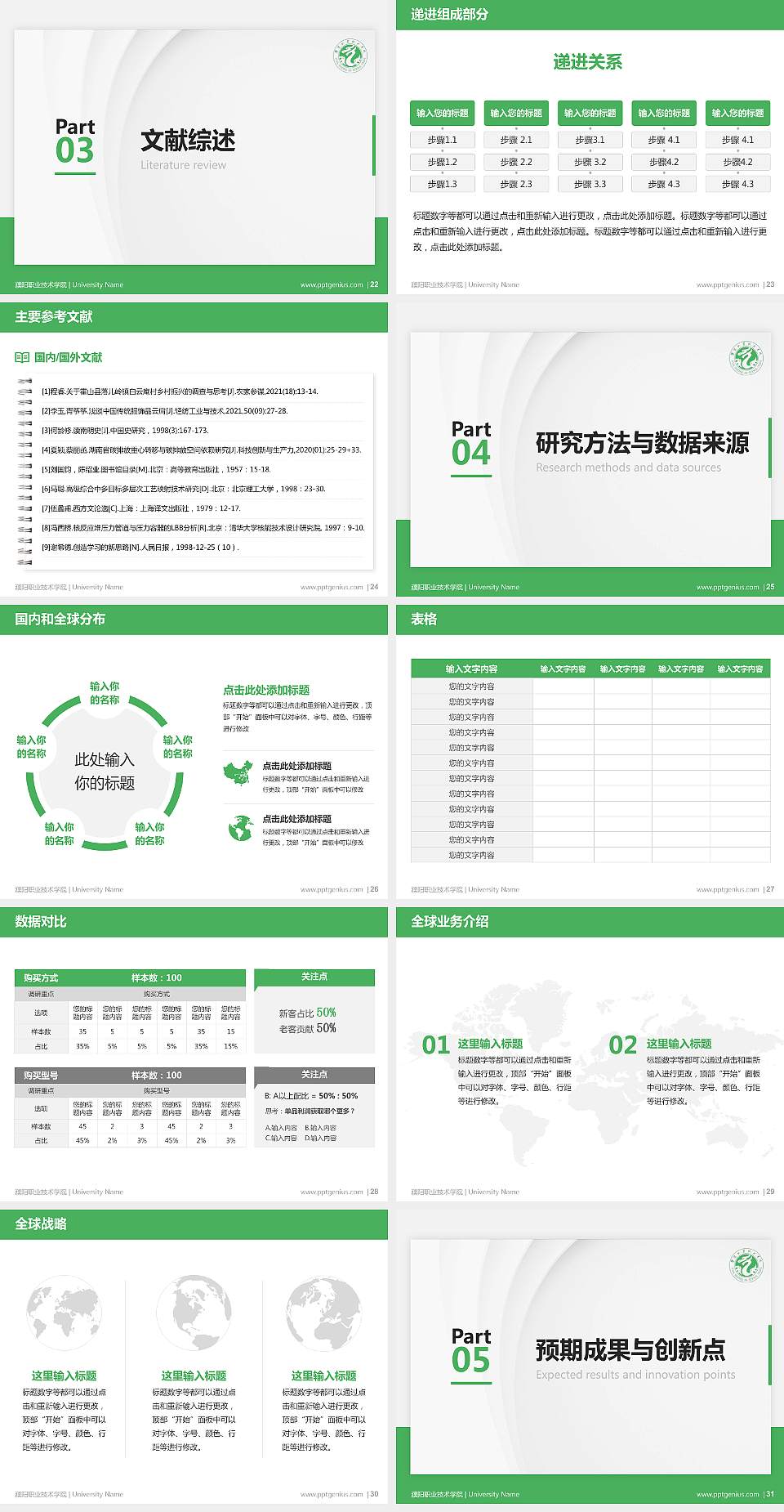 濮阳职业技术学院硕士研究生/本科生毕业论文答辩/开题报告通用PPT模板下载4:3格式幻灯片预览图4