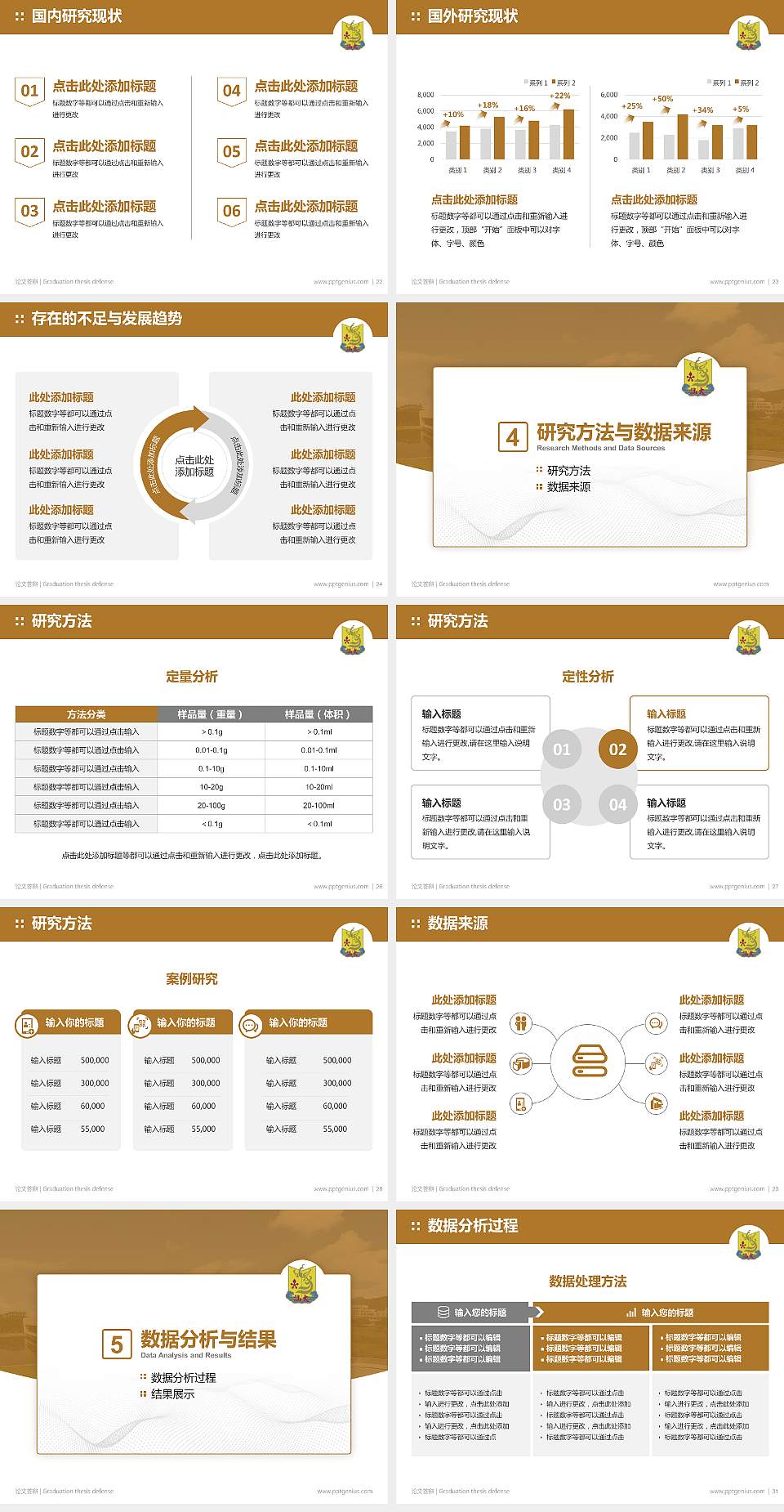 汕头大学论文答辩标准PPT模板4:3格式幻灯片预览图4