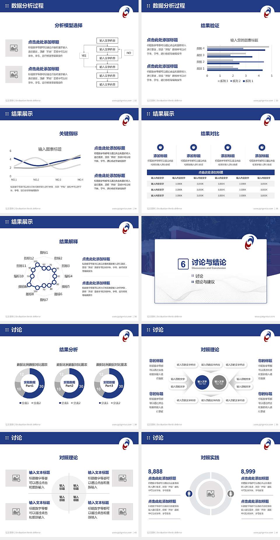 四川机电职业技术学院论文答辩标准PPT模板4:3格式幻灯片预览图5