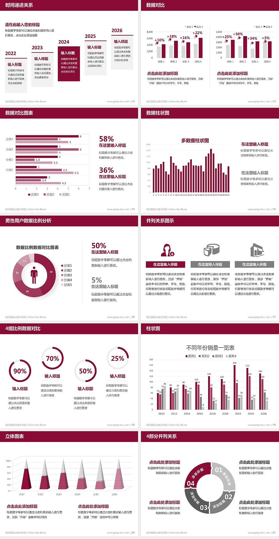 哈尔滨职业技术学院硕士研究生/本科生毕业论文答辩/开题报告通用PPT模板下载4:3格式幻灯片预览图3