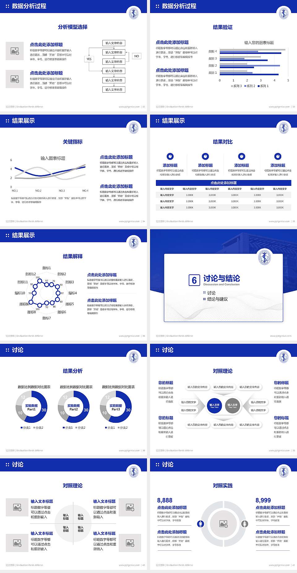 华北理工大学冀唐学院论文答辩标准PPT模板4:3格式幻灯片预览图5