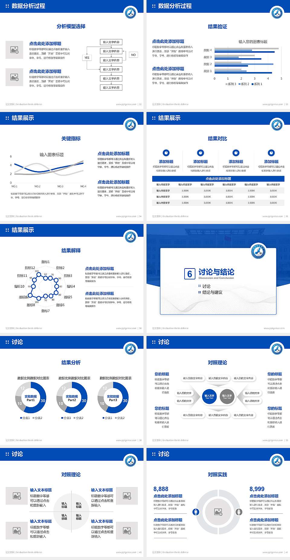 辽宁科技学院论文答辩标准PPT模板4:3格式幻灯片预览图5