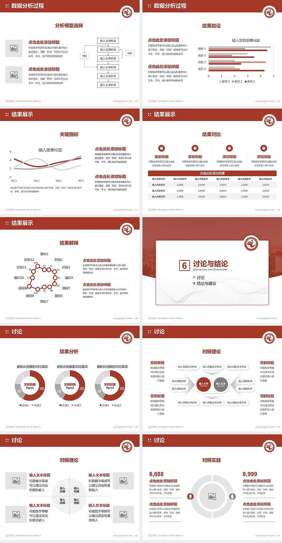 无锡工艺职业技术学院论文答辩标准PPT模板4:3格式幻灯片预览图5