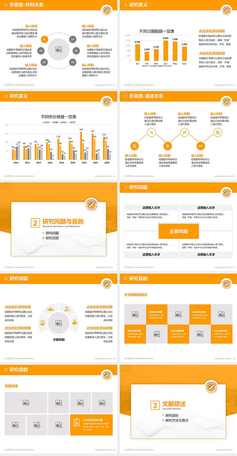 重庆财经职业学院论文答辩标准PPT模板4:3格式幻灯片预览图3