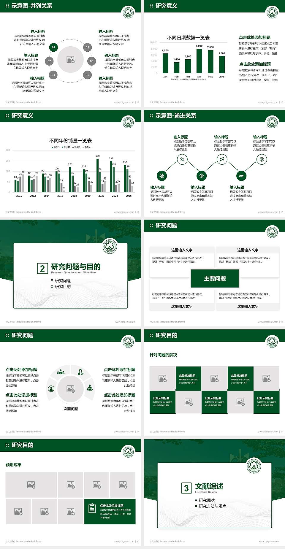 沈阳师范大学论文答辩标准PPT模板4:3格式幻灯片预览图3
