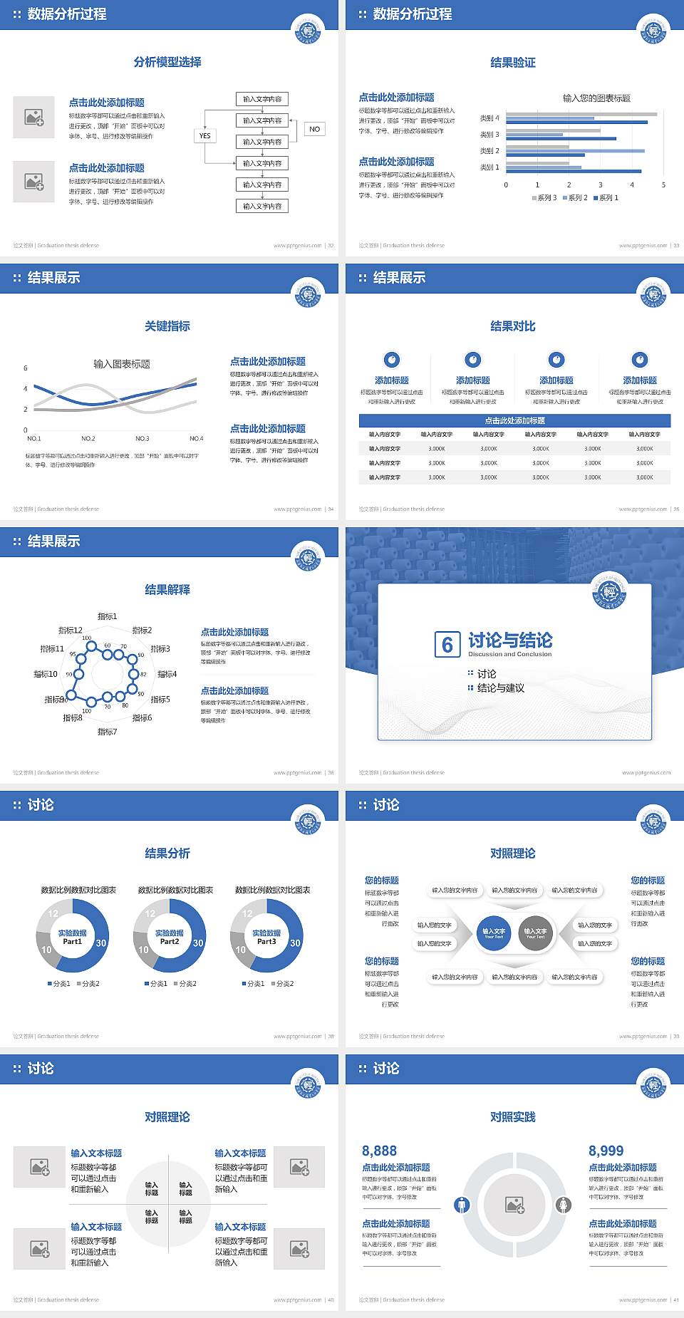 新疆轻工职业技术学院论文答辩标准PPT模板4:3格式幻灯片预览图5