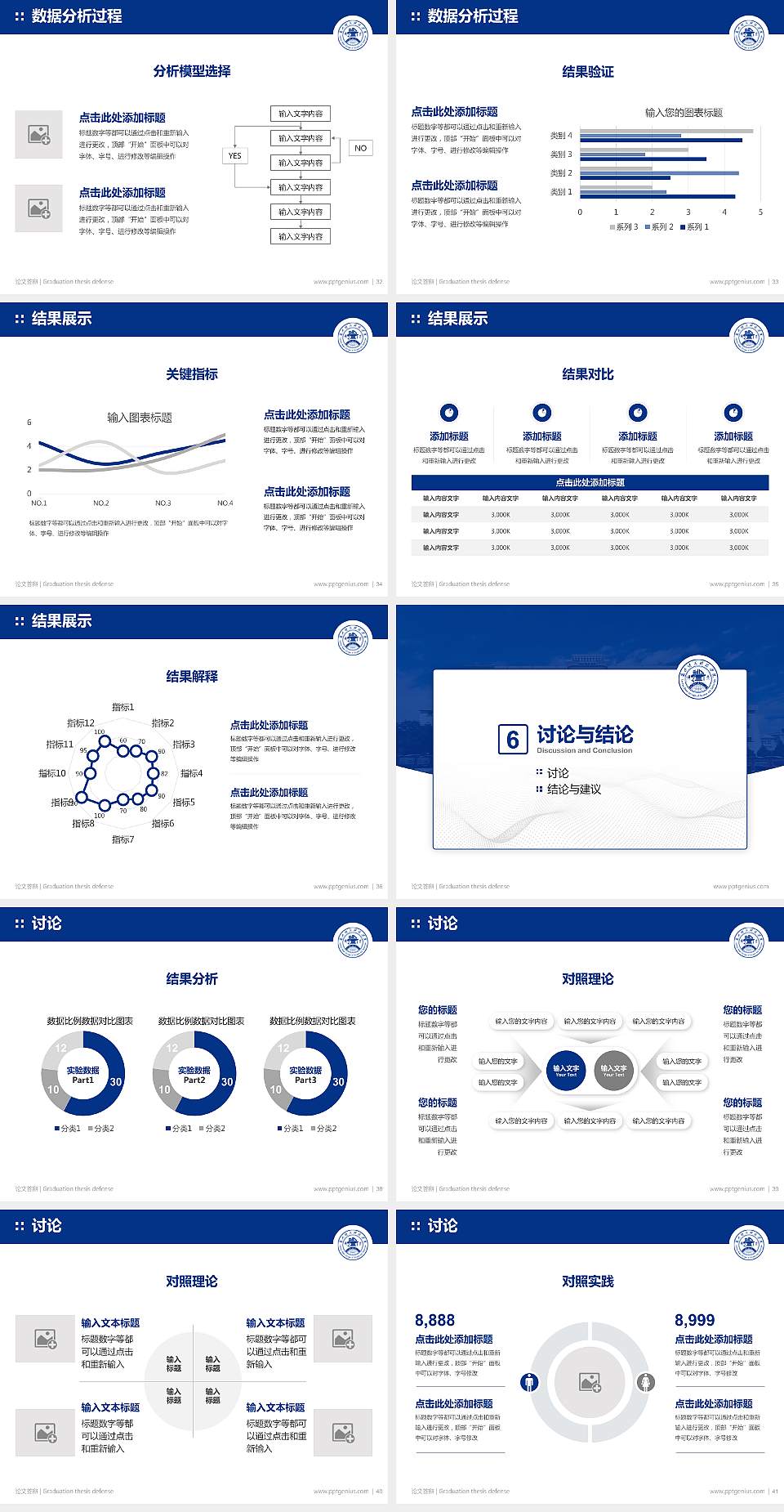 兰州博文科技学院论文答辩标准PPT模板4:3格式幻灯片预览图5