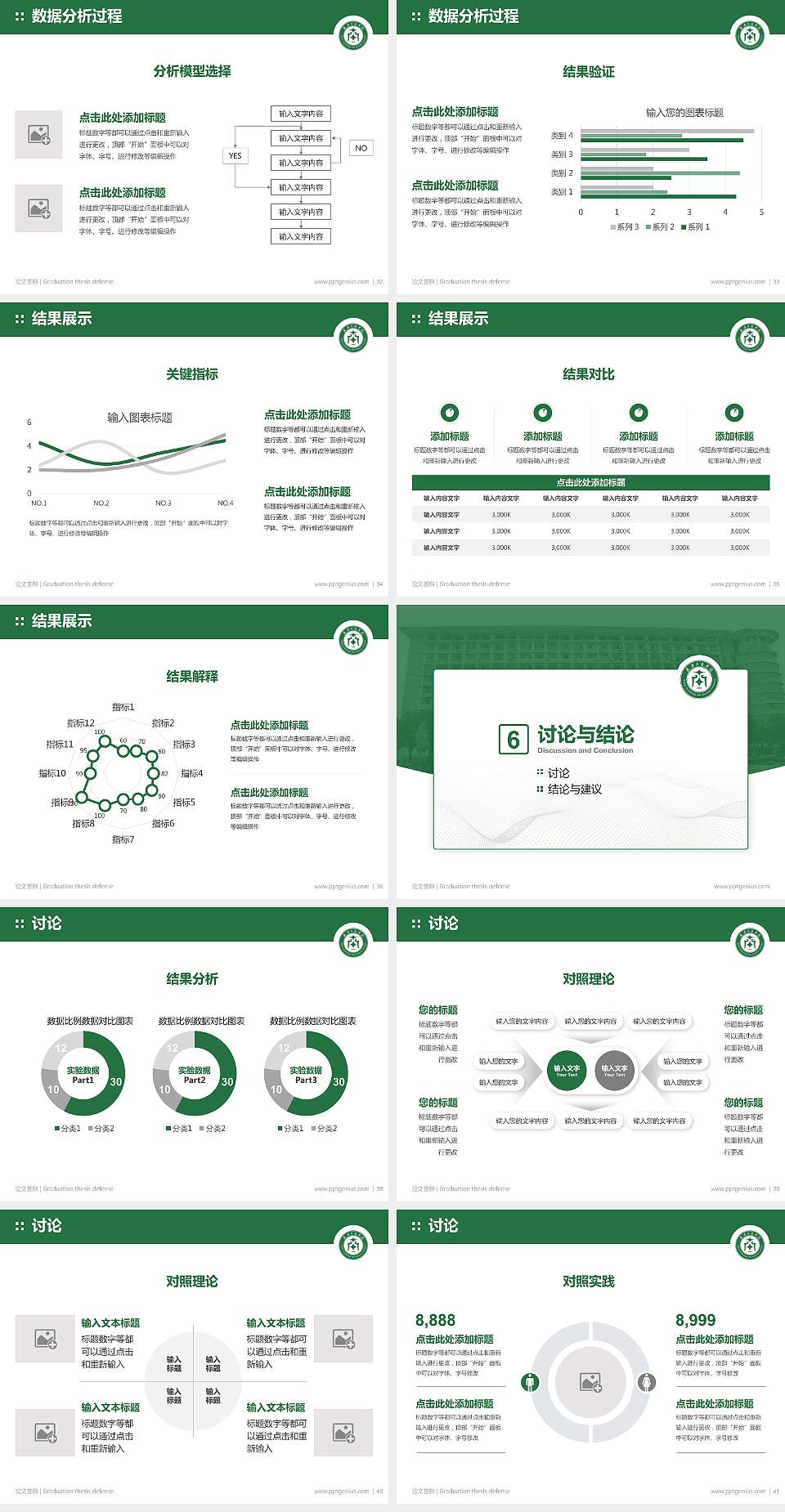 武汉长江工商学院论文答辩标准PPT模板4:3格式幻灯片预览图5