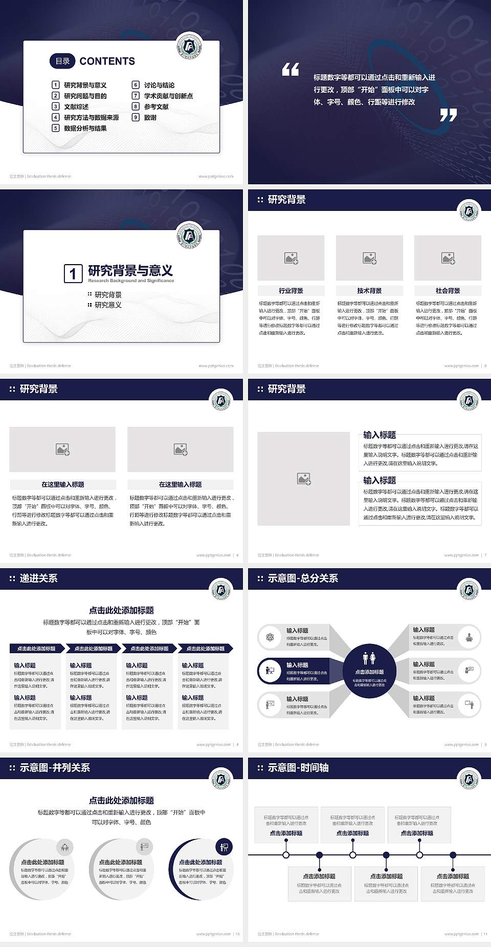 厦门安防科技职业学院论文答辩标准PPT模板4:3格式幻灯片预览图2