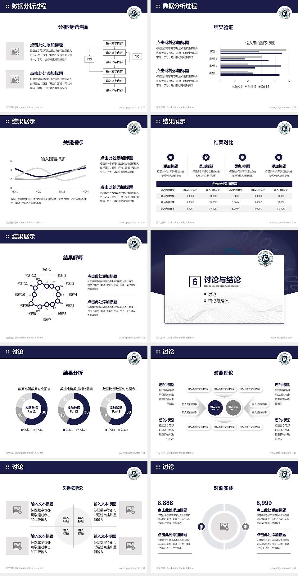 厦门安防科技职业学院论文答辩标准PPT模板4:3格式幻灯片预览图5