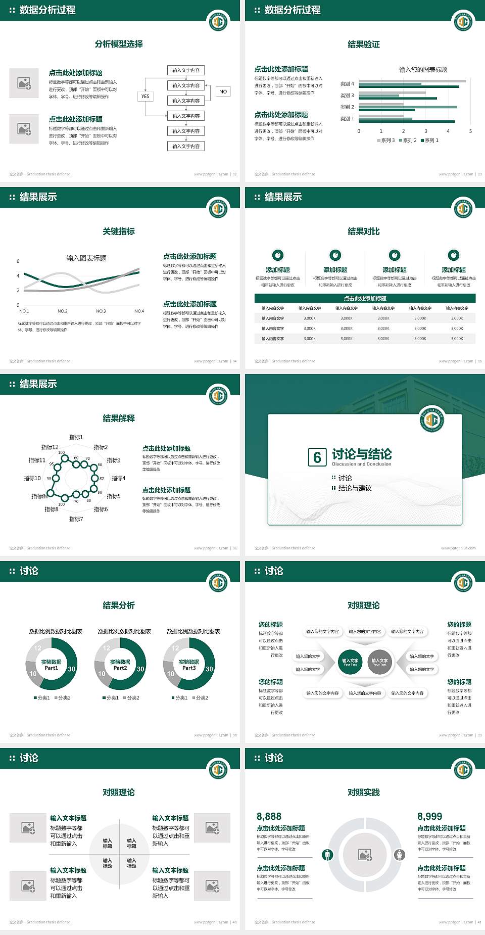 贵州工程应用技术学院论文答辩标准PPT模板4:3格式幻灯片预览图5