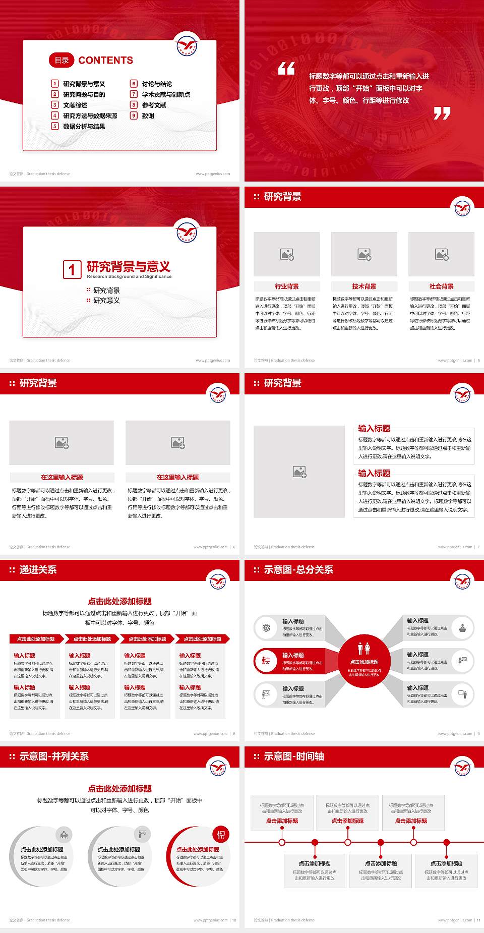 上饶职业技术学院论文答辩标准PPT模板4:3格式幻灯片预览图2