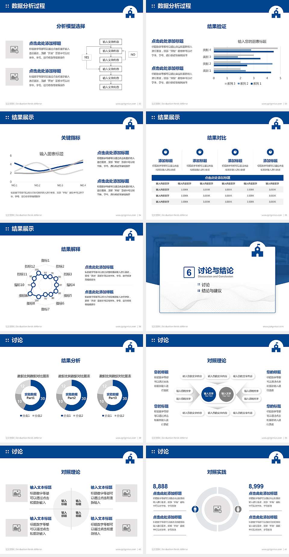 株洲师范高等专科学校论文答辩标准PPT模板4:3格式幻灯片预览图5