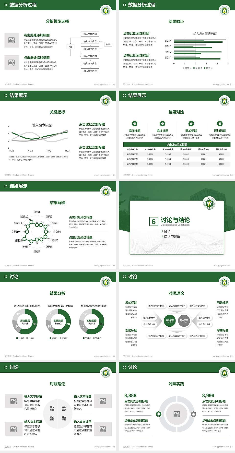 黑龙江中医药大学论文答辩标准PPT模板4:3格式幻灯片预览图5