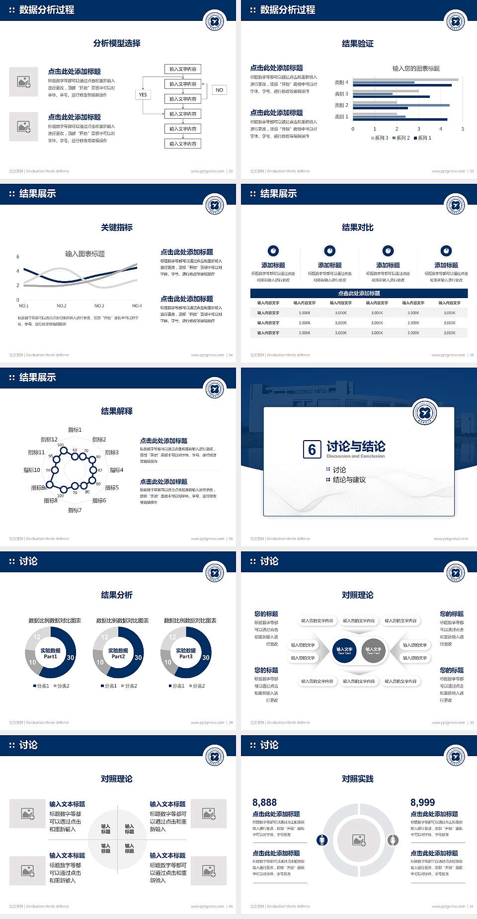 西安邮电大学论文答辩标准PPT模板4:3格式幻灯片预览图5