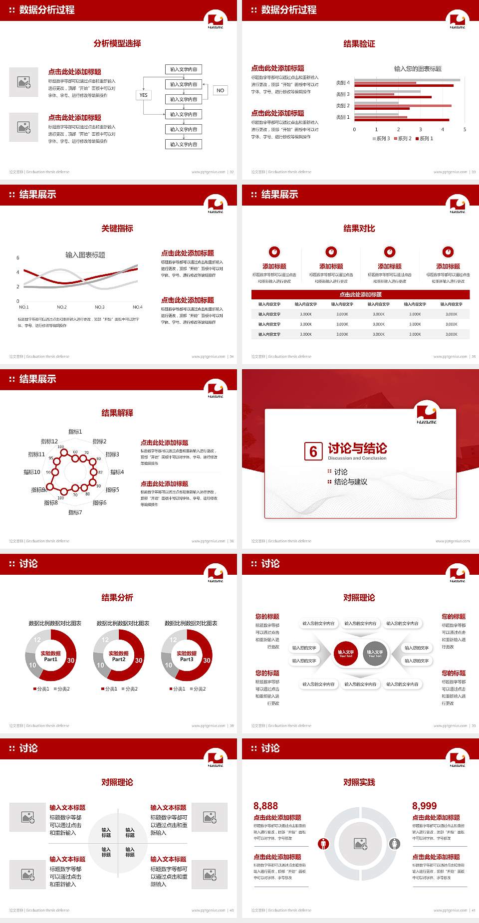 泉州华光摄影艺术职业学院论文答辩标准PPT模板4:3格式幻灯片预览图5