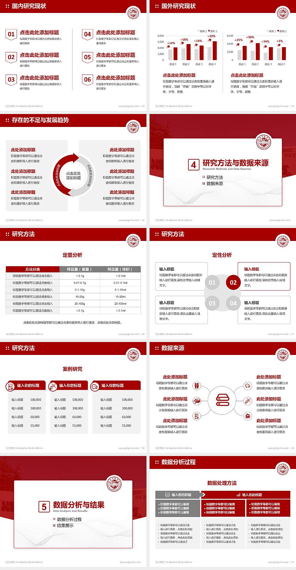 鲁迅美术学院论文答辩标准PPT模板4:3格式幻灯片预览图4