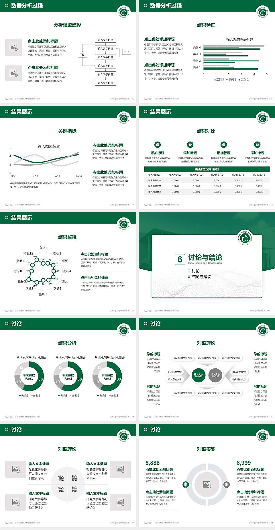 台州科技职业学院论文答辩标准PPT模板4:3格式幻灯片预览图5
