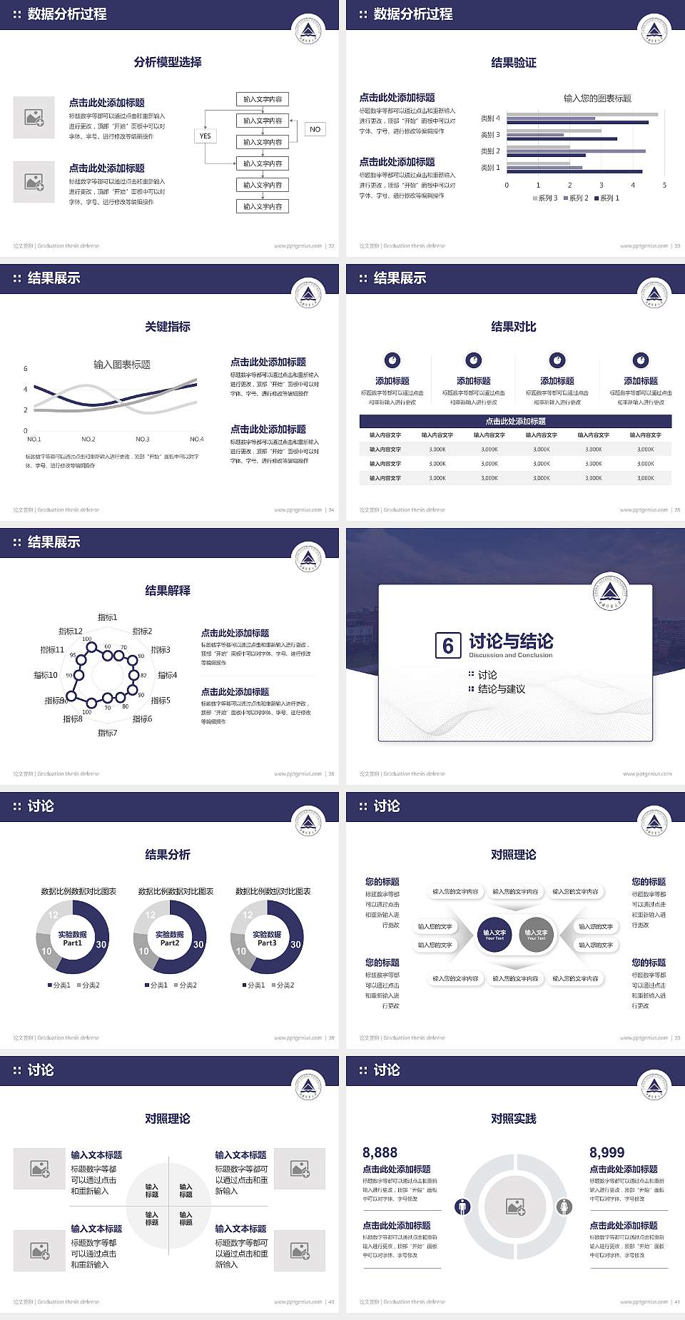 中国计量大学论文答辩标准PPT模板4:3格式幻灯片预览图5