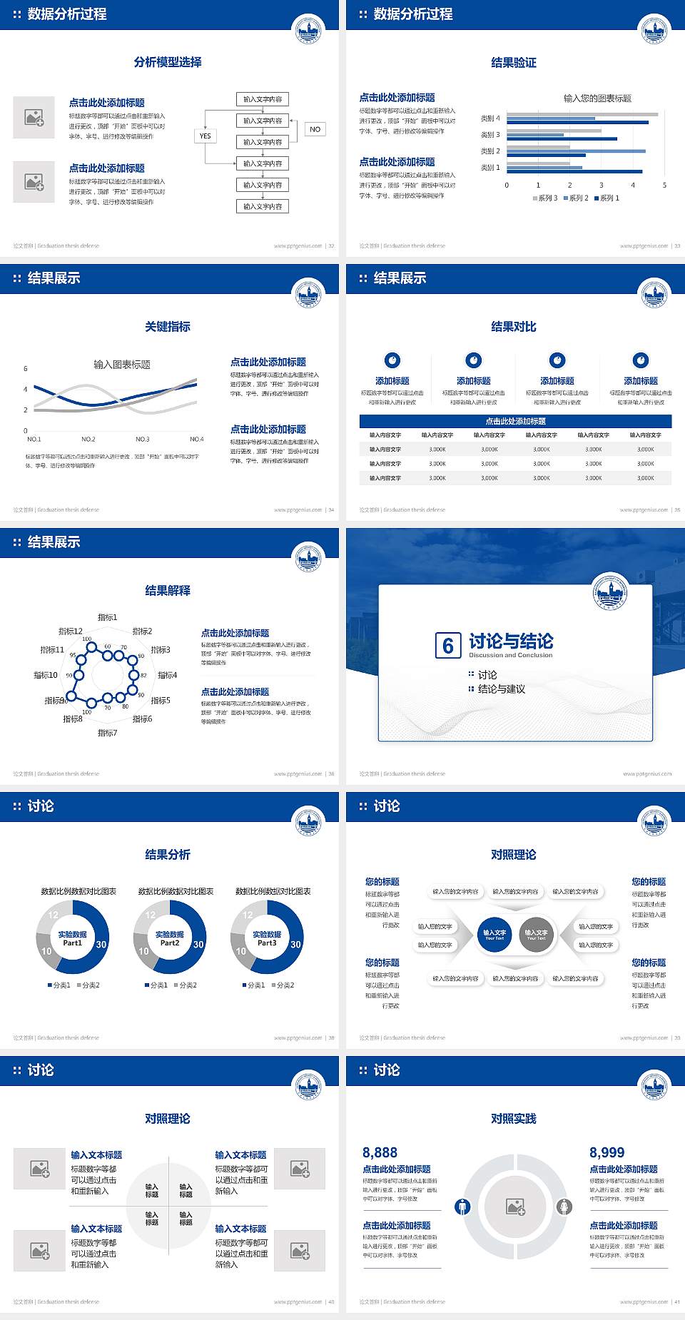 大连东软信息学院论文答辩标准PPT模板4:3格式幻灯片预览图5