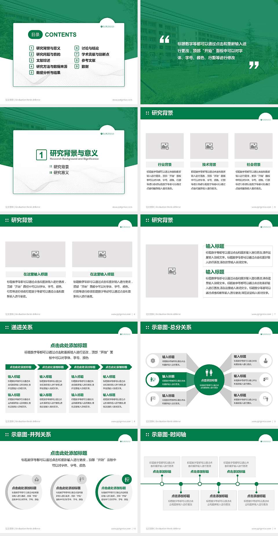 商洛职业技术学院论文答辩标准PPT模板4:3格式幻灯片预览图2