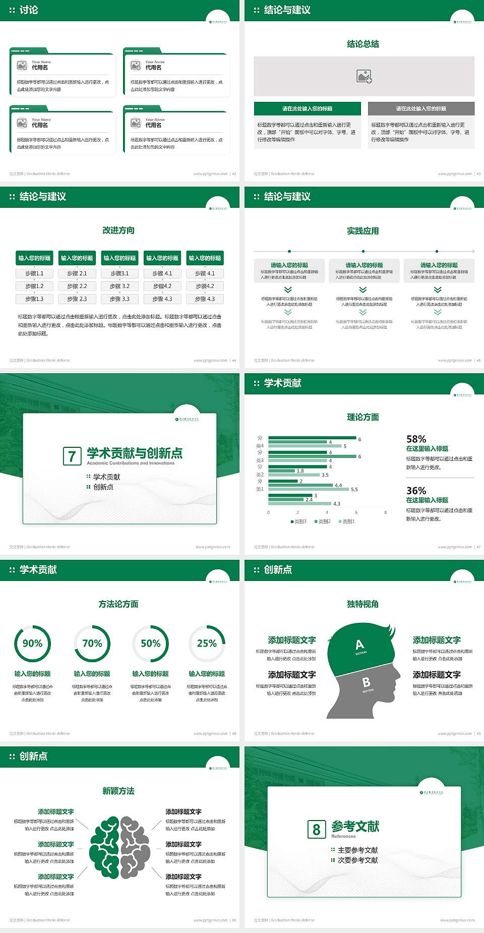 商洛职业技术学院论文答辩标准PPT模板4:3格式幻灯片预览图6