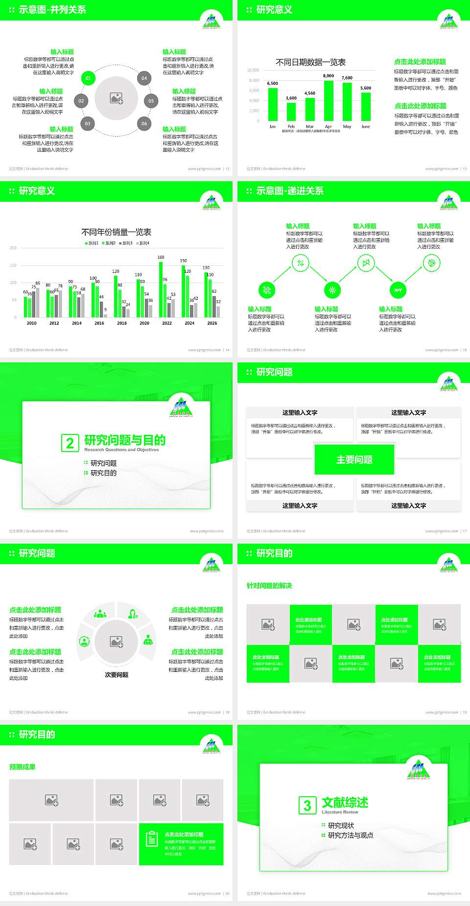 安顺学院论文答辩标准PPT模板4:3格式幻灯片预览图3