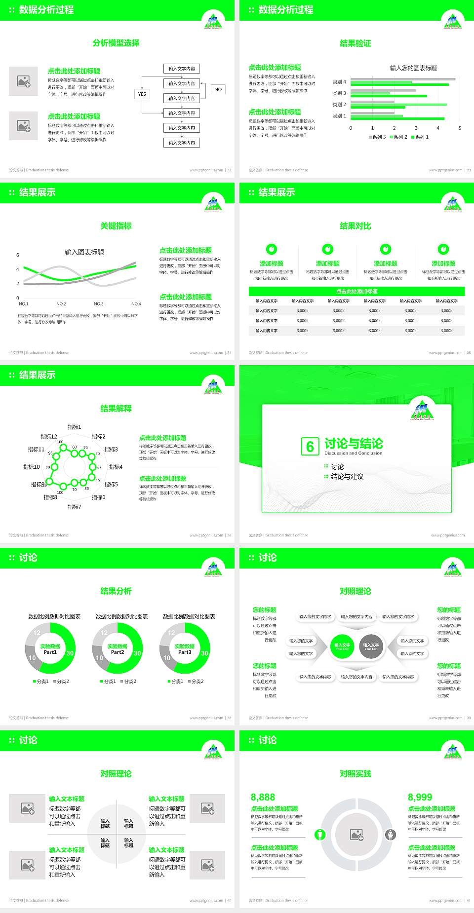 安顺学院论文答辩标准PPT模板4:3格式幻灯片预览图5
