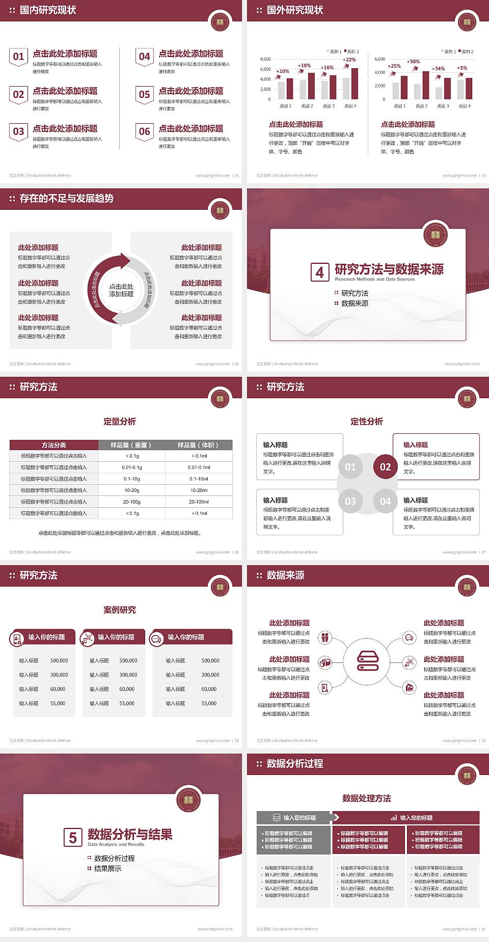 宁波大学科学技术学院论文答辩标准PPT模板4:3格式幻灯片预览图4