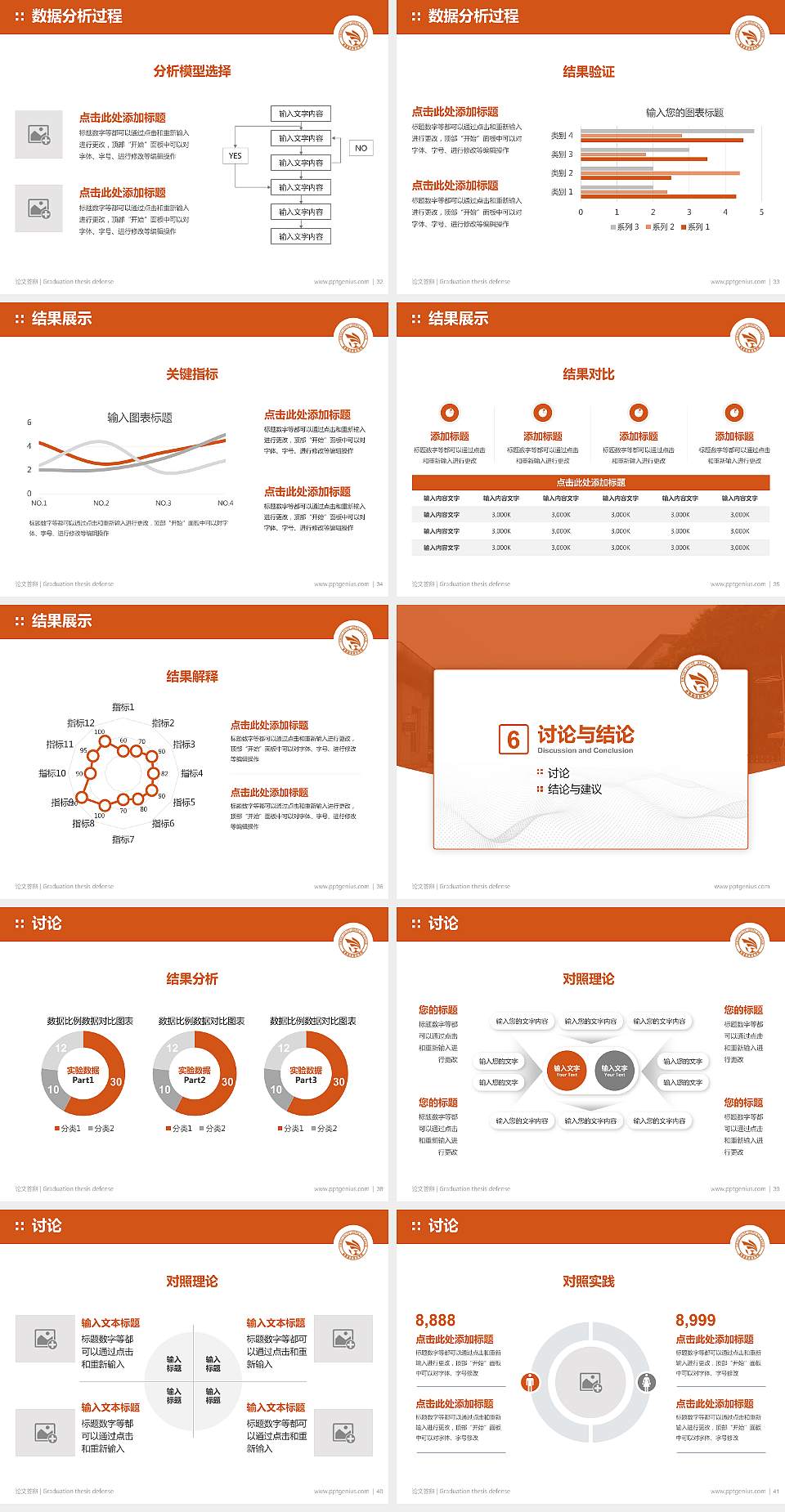 恩施职业技术学院论文答辩标准PPT模板4:3格式幻灯片预览图5