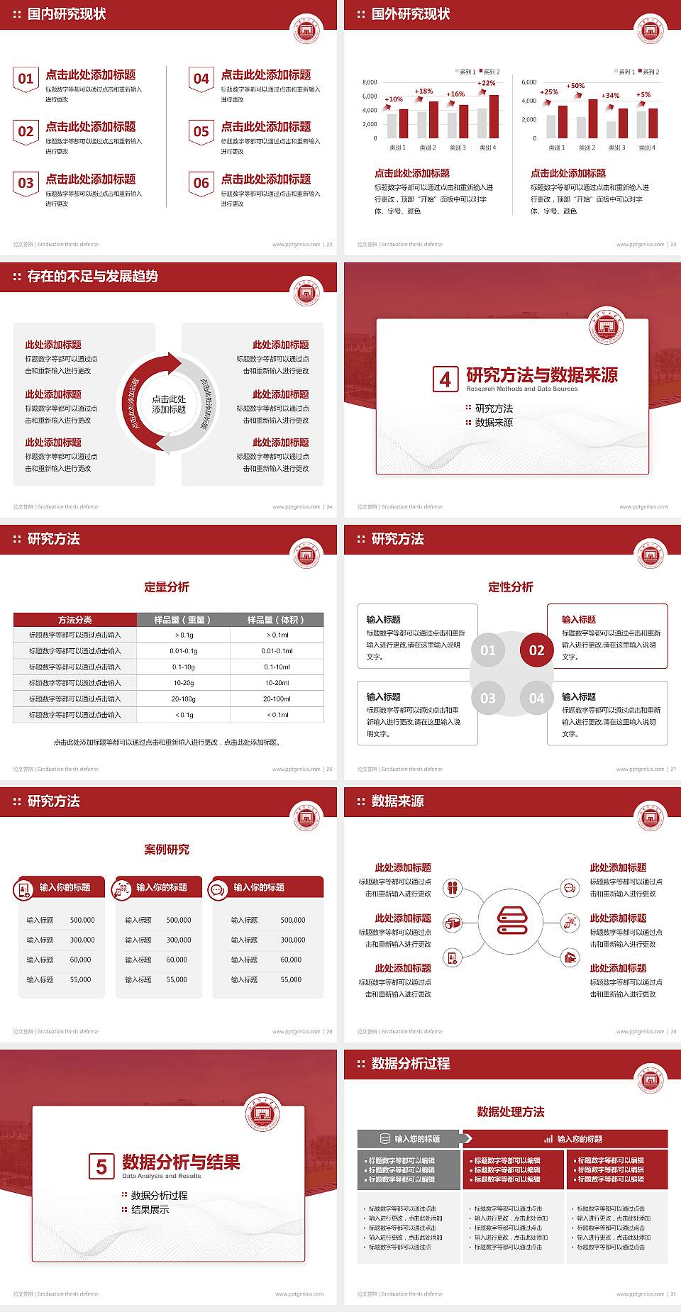 湘潭理工学院论文答辩标准PPT模板4:3格式幻灯片预览图4