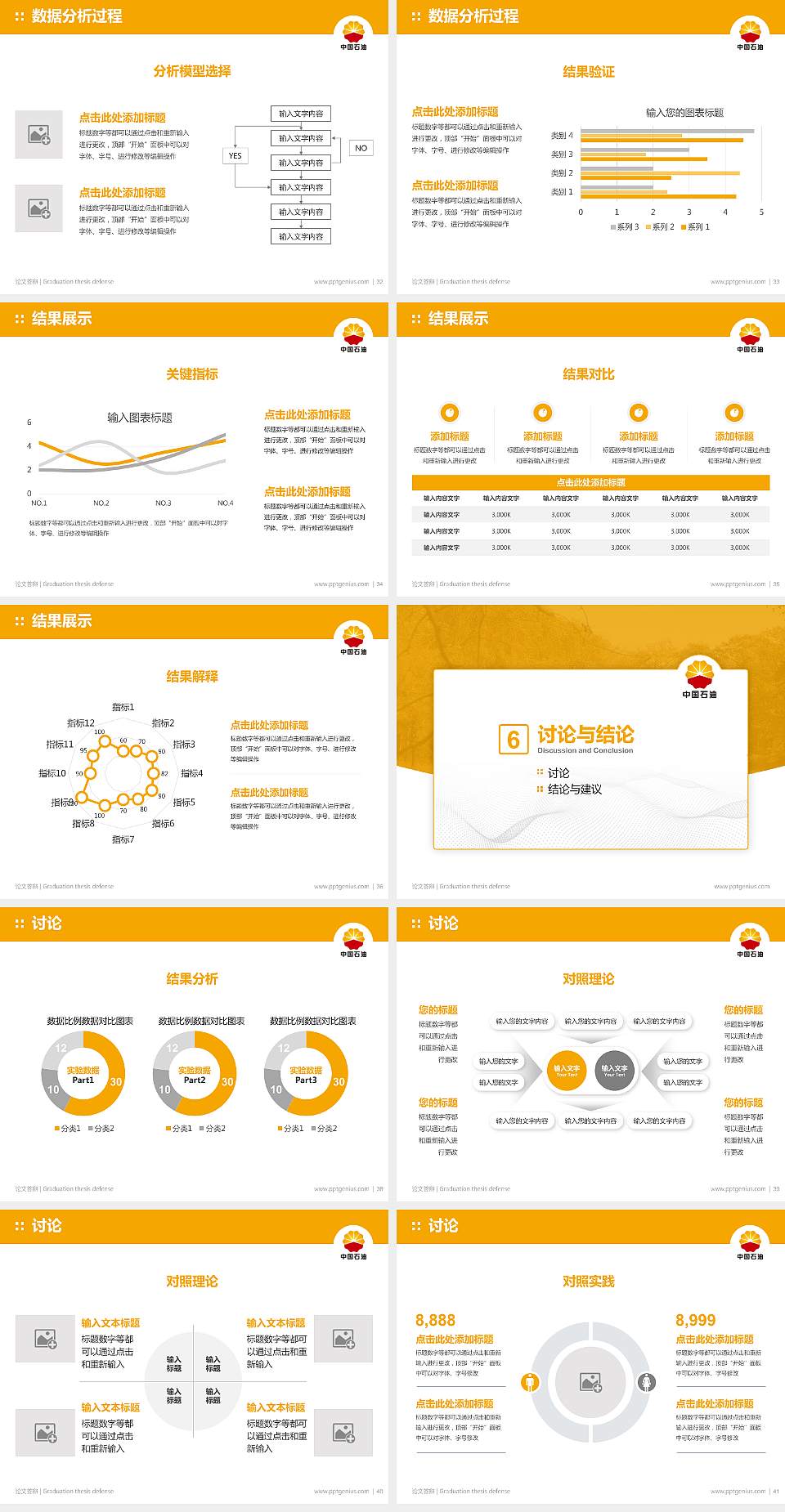 辽河石油职业技术学院论文答辩标准PPT模板4:3格式幻灯片预览图5