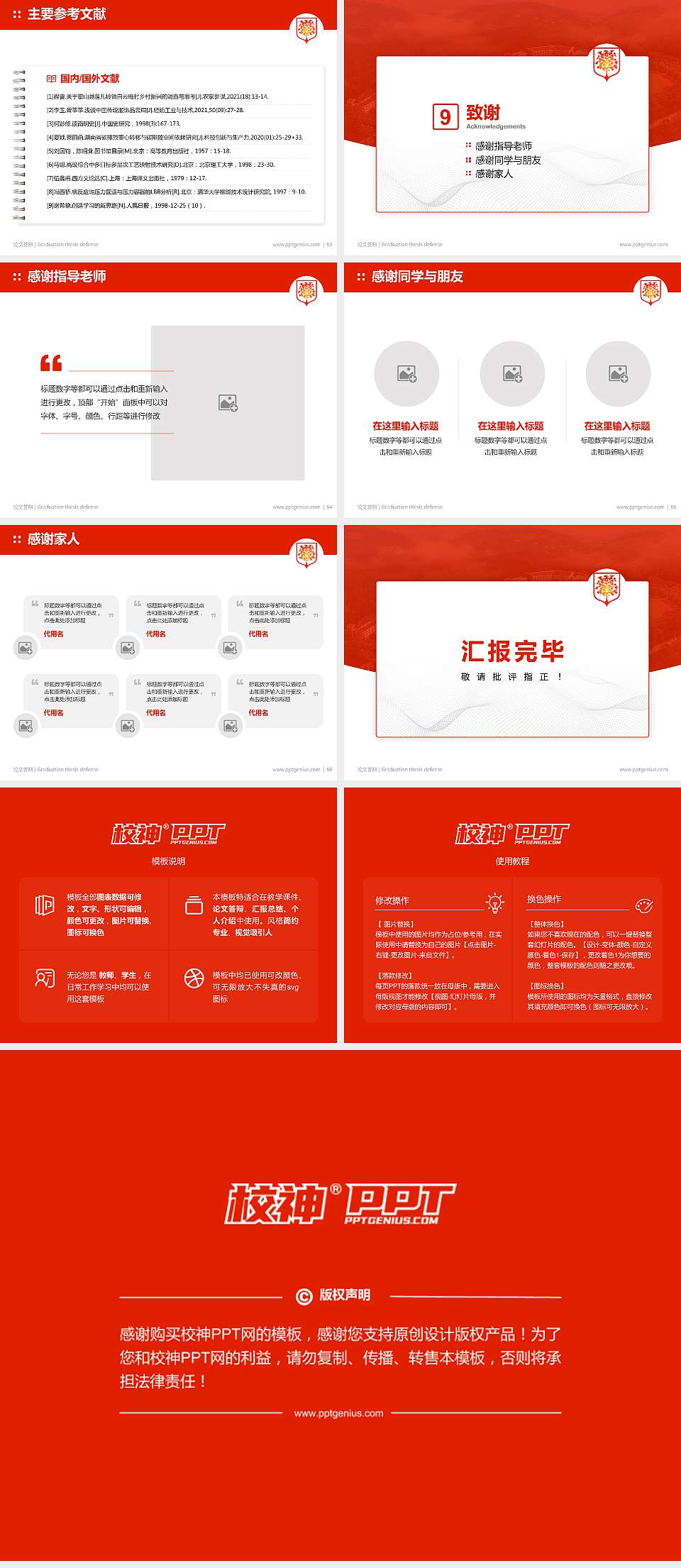 贵州盛华职业学院论文答辩标准PPT模板4:3格式幻灯片预览图7