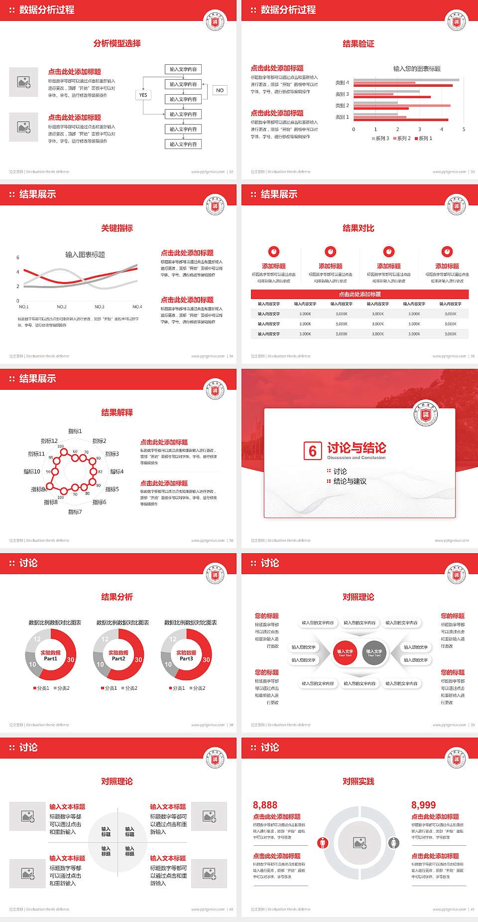 甘肃政法学院论文答辩标准PPT模板4:3格式幻灯片预览图5