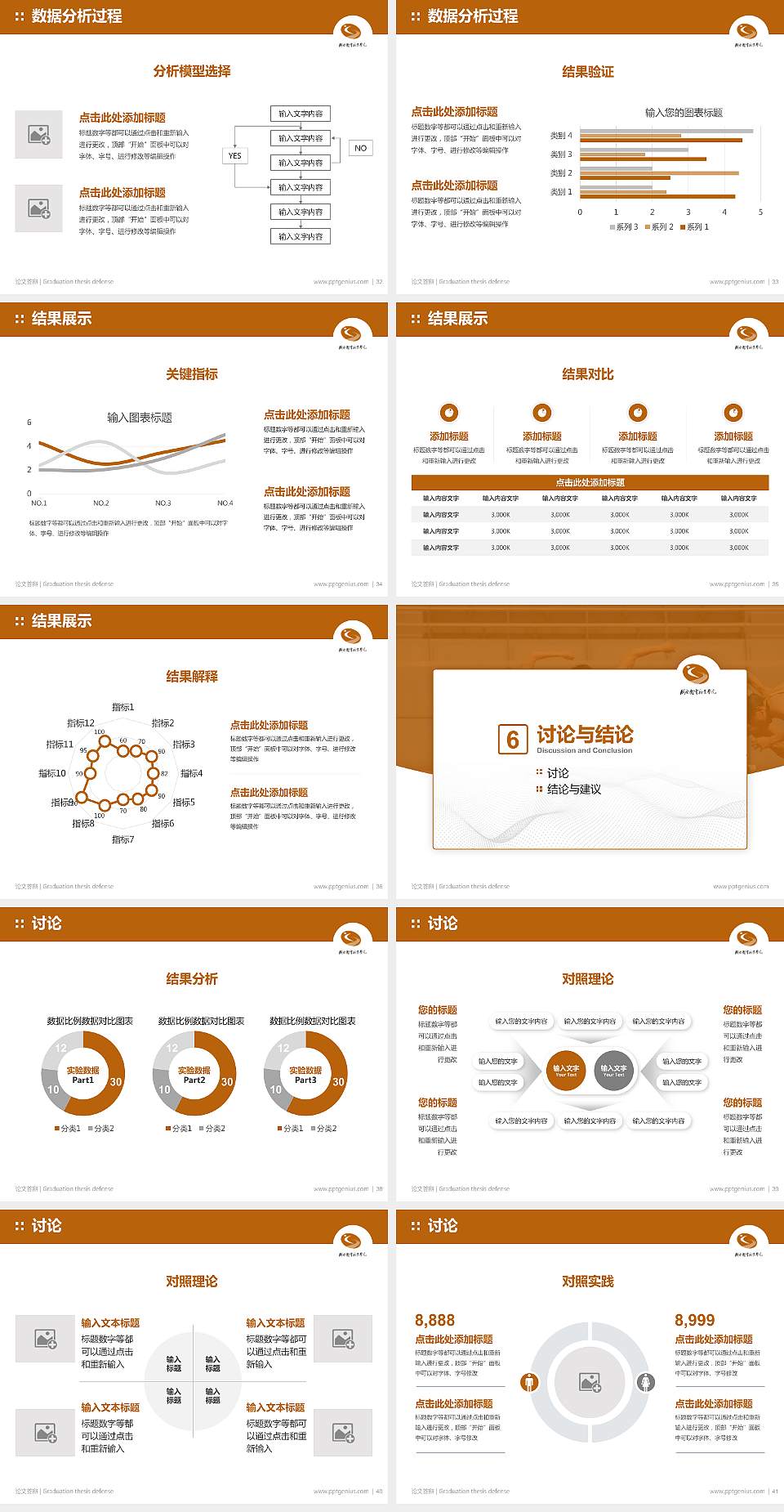 湖南体育职业学院论文答辩标准PPT模板4:3格式幻灯片预览图5