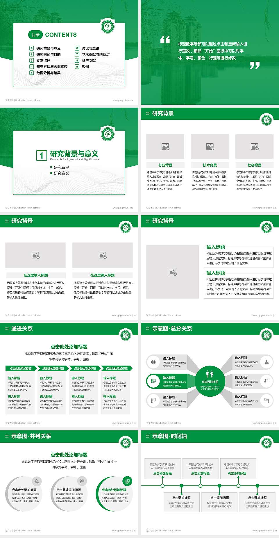 中南民族大学论文答辩标准PPT模板4:3格式幻灯片预览图2