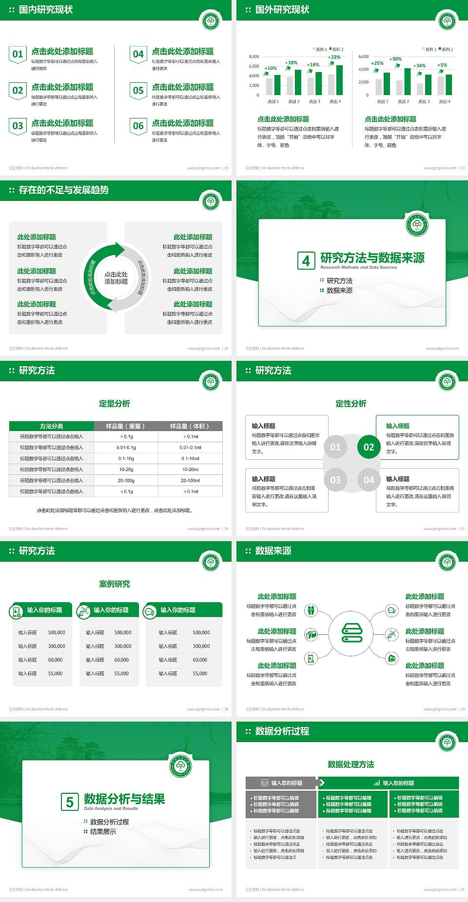 中南民族大学论文答辩标准PPT模板4:3格式幻灯片预览图4