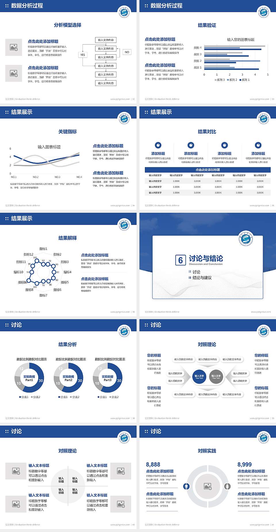 沈阳工业大学论文答辩标准PPT模板4:3格式幻灯片预览图5
