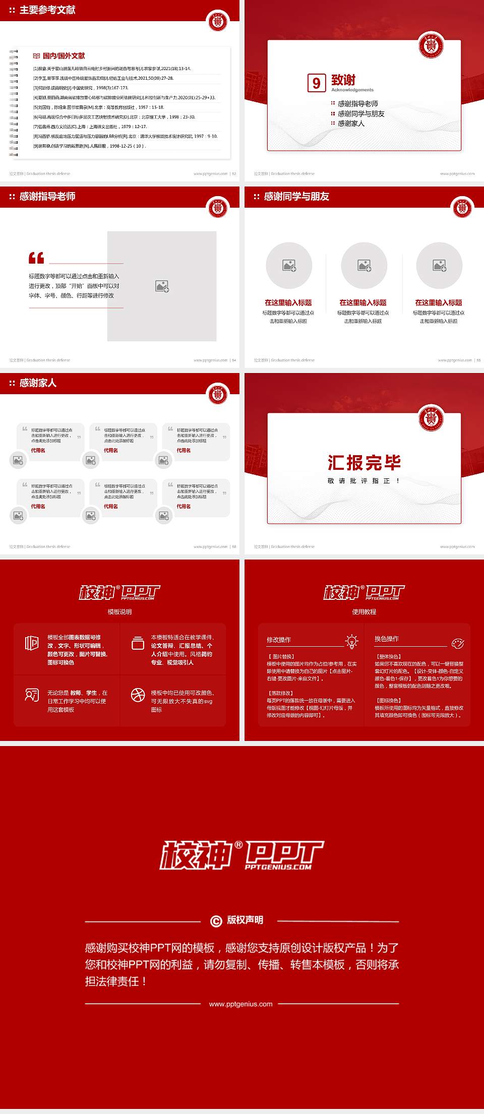 贵州大学北阿拉巴马国际工程技术学院论文答辩标准PPT模板4:3格式幻灯片预览图7