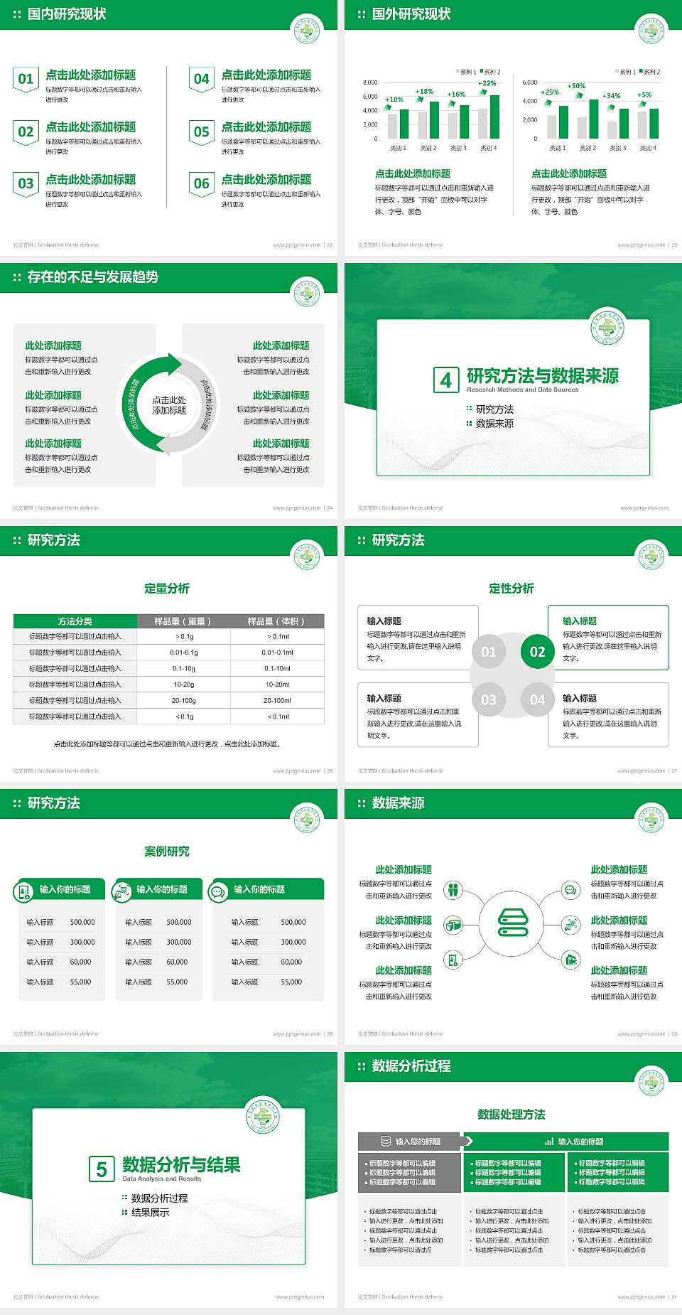 毕节医学高等专科学校论文答辩标准PPT模板4:3格式幻灯片预览图4