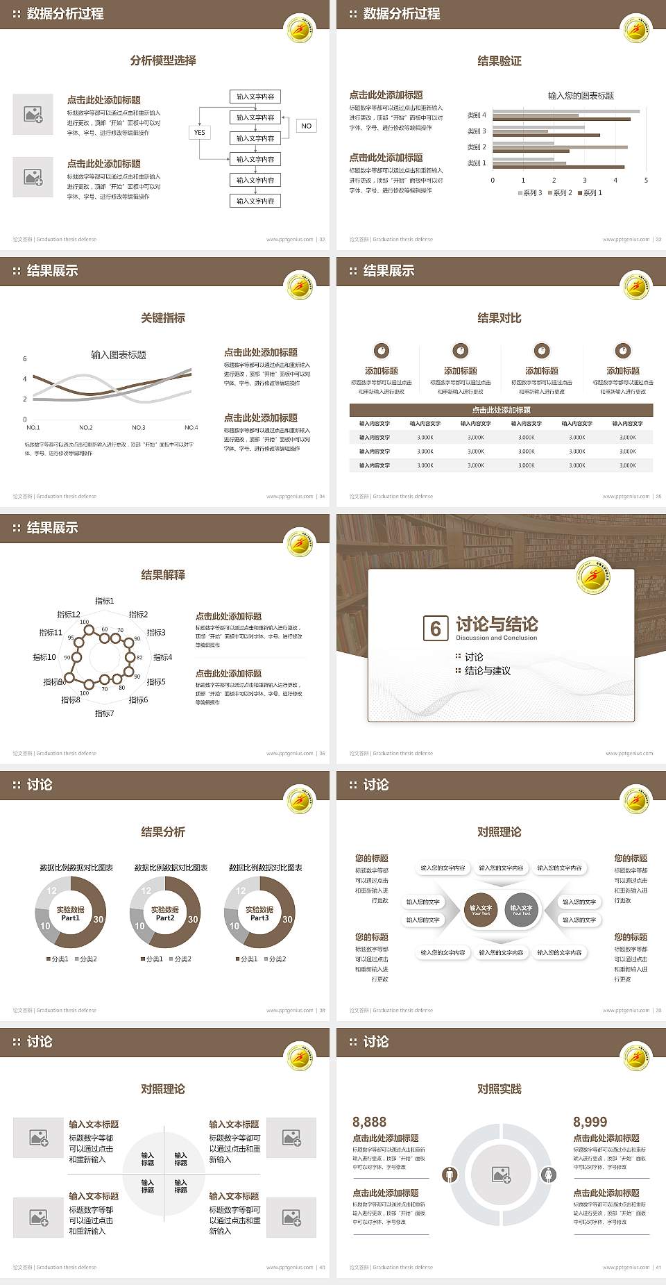 乌鲁木齐职业大学论文答辩标准PPT模板4:3格式幻灯片预览图5