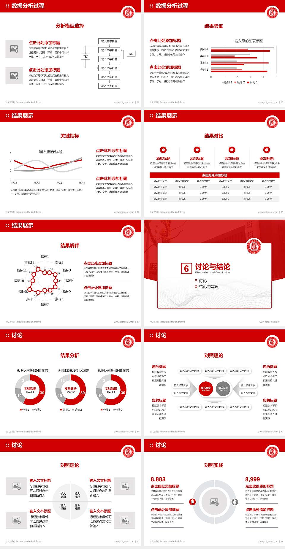 江西建设职业技术学院论文答辩标准PPT模板4:3格式幻灯片预览图5