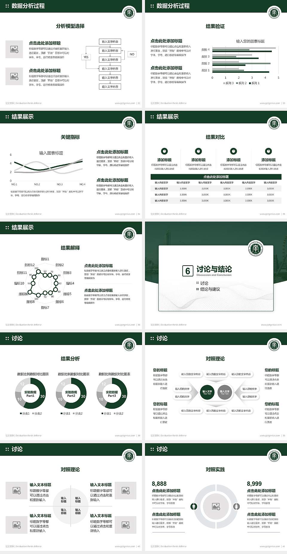 哈尔滨城市职业学院论文答辩标准PPT模板4:3格式幻灯片预览图5